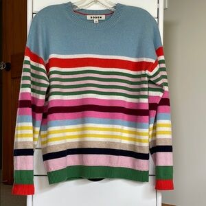 Boden Blue and Red Crewneck Sweater